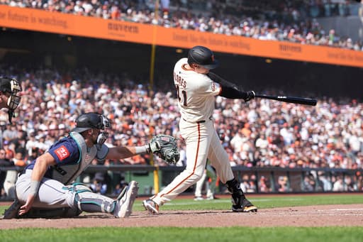 Wilmer Flores hits a walk-off single and Giants sweep Mariners with 5-4 win to continue hot start