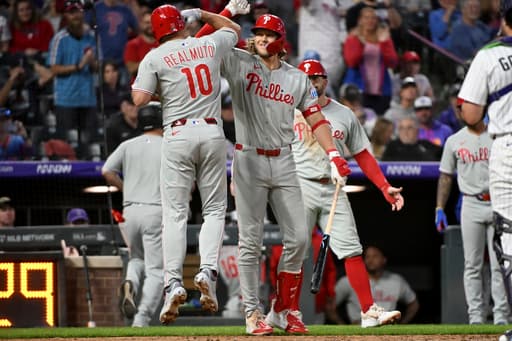 Realmuto, Turner, Harper homer to help the Phillies beat the Rockies 9-5 for 6th straight win