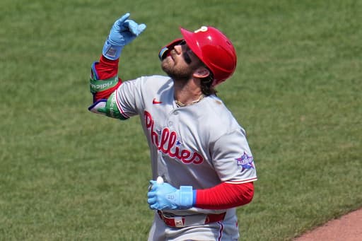 Bryce Harper homers off Paul Skenes and Phillies beat Pirates 6-0 and move over .500
