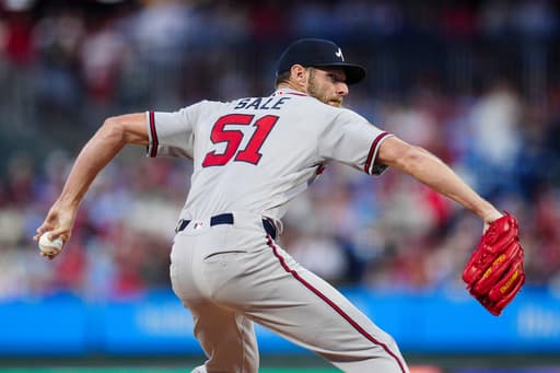 Sale pitches seven strong innings, Braves take advantage of error in win over slumping Phillies