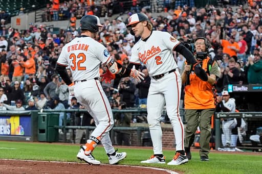 O’Hearn’s go-ahead, 3-run homer lifts Orioles over Guardians 6-2 for 1st series win this year