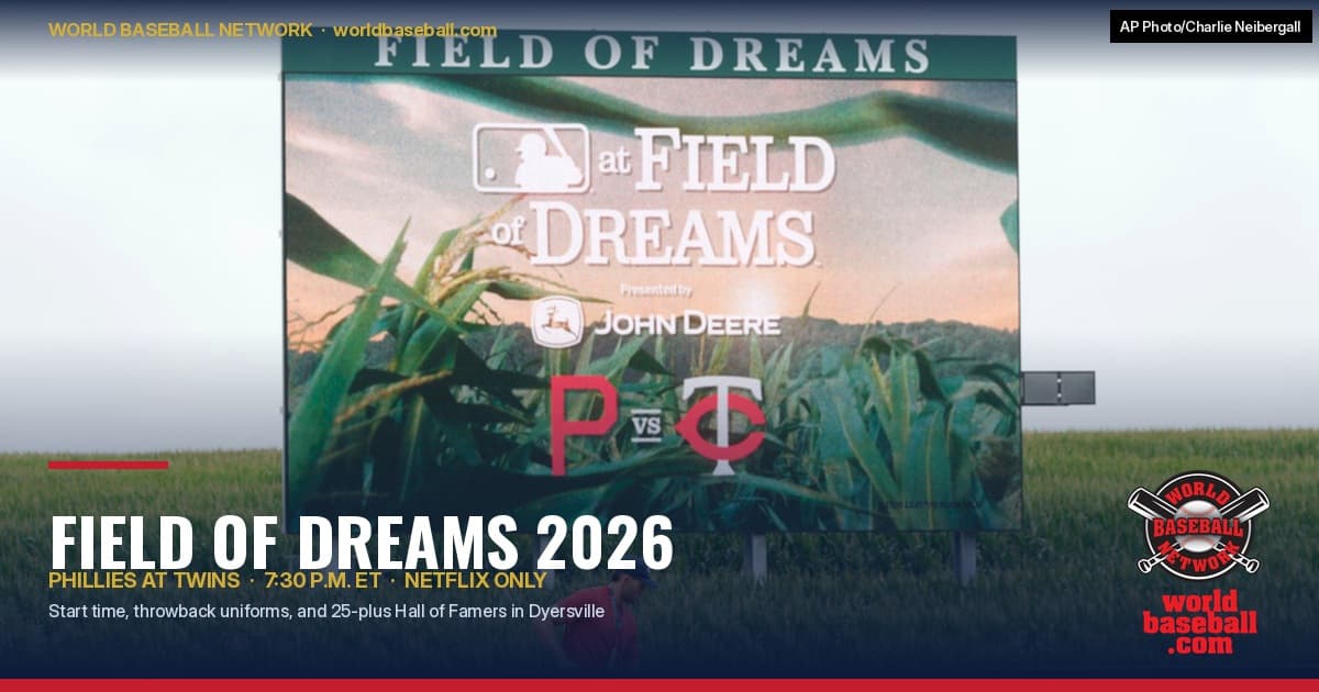 Field of Dreams Game 2026: What Time, What Channel, and What's at Stake