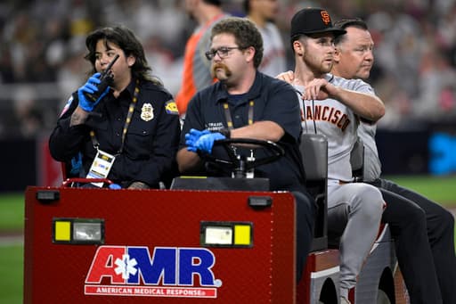 Giants pitcher Landen Roupp goes on IL with left knee inflammation after getting hit by line drive