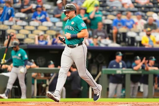 Raleigh breaks Mantle’s switch-hitter record, ties Griffey’s Mariners record with 55th and 56th HRs