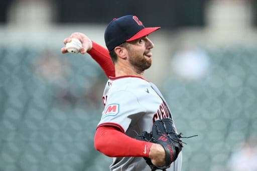 Cleveland Guardians pitcher Foster Griffin throws during the first inning of a baseball game against the Baltimore Orioles, Wednesday, Sept. 9, 2026, in Baltimore. (AP Photo/Nick Wass) (AP Photo/Nick Wass)