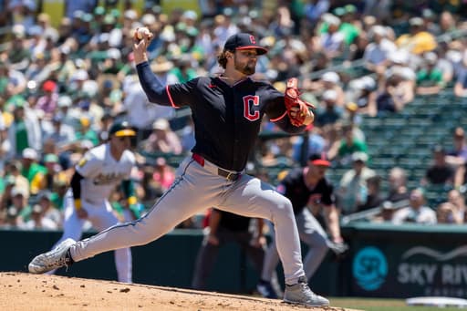 Slade Cecconi pitches Guardians to 3-0 win over Athletics