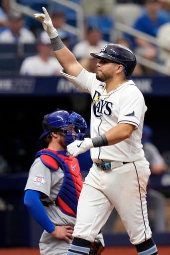 Mullins, Aranda and Caminero homer to lead Rays over Cubs in return to Tropicana Field
