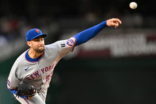 David Peterson dominates the Nationals and Mark Vientos homers again as the Mets win 8-1