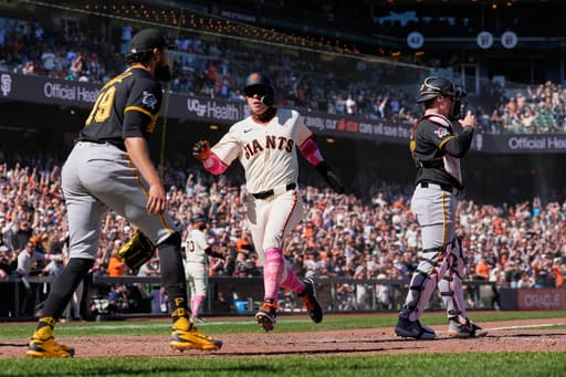 Jesús Rodríguez’s RBI single helps the Giants rally to beat the Pirates 7-6 in 12 innings