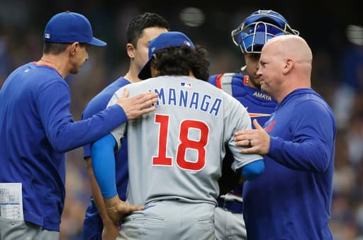 Cubs’ Shota Imanaga leaves after straining his hamstring while attempting to complete a double play