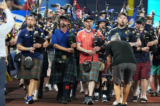 Bagpipes and kilts flood ballpark as Scotland fans turn a Marlins game into a party