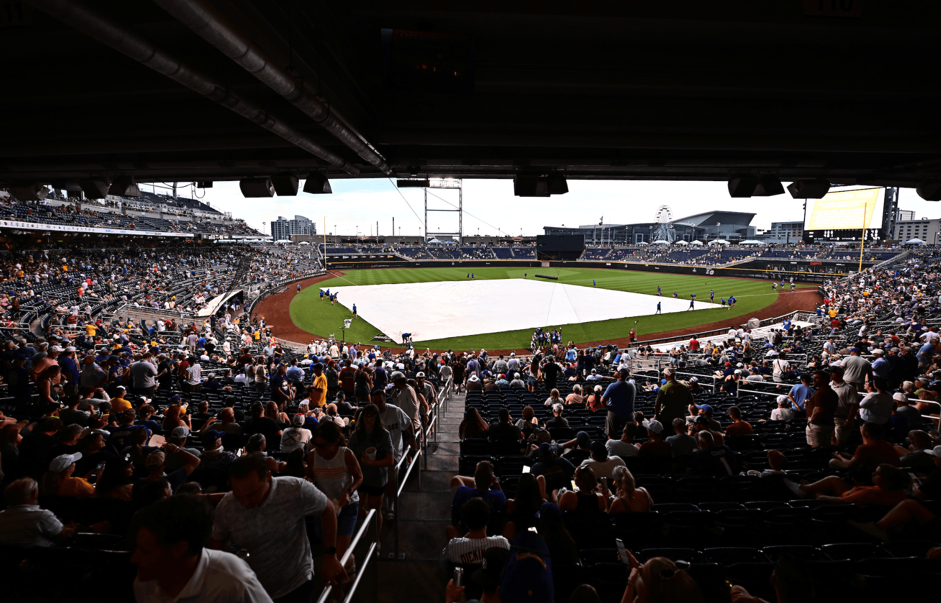 CWS: UCLA And LSU Game Suspended After Three Innings Due To Rain