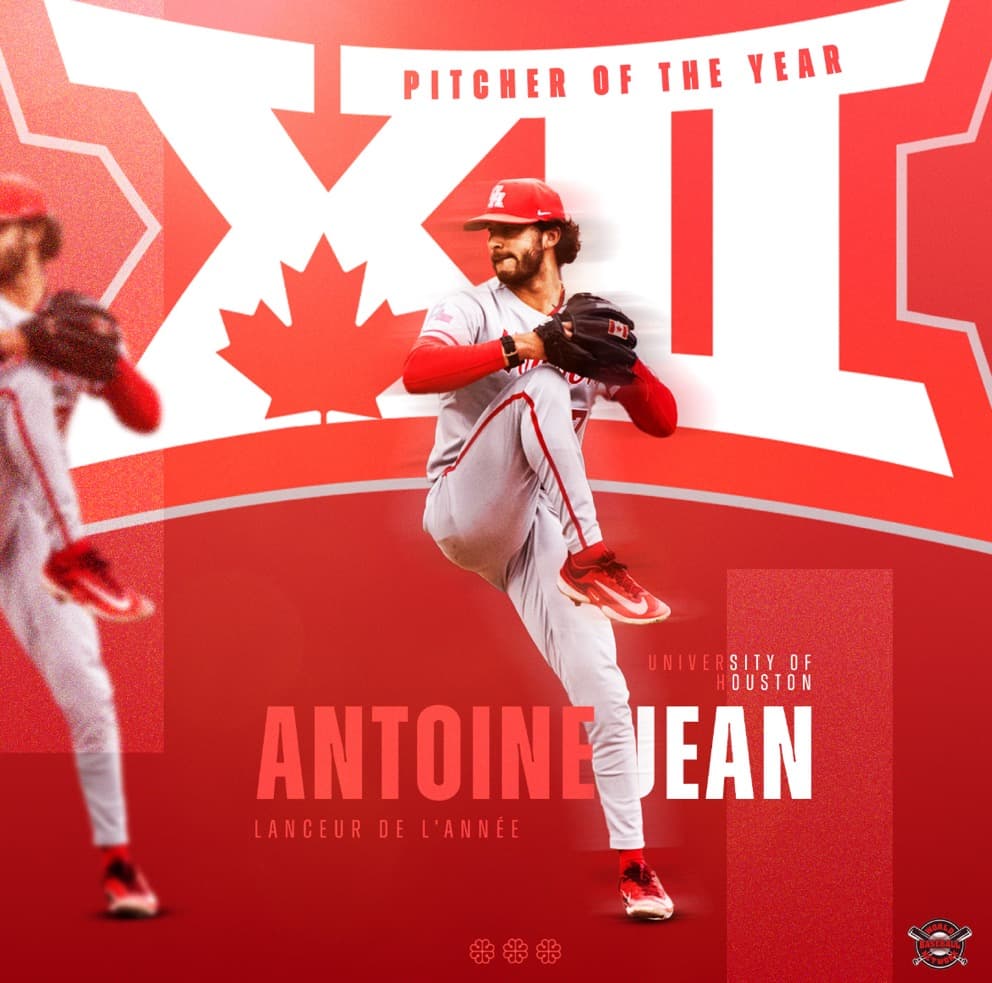 Montreal-Native and Houston’s Antoine Jean Wins Big 12 Pitcher of the Year  