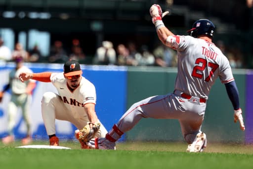 Trout’s 1st 4-hit game since the 2021 season powers the Angels to a 4-3 win over the Giants