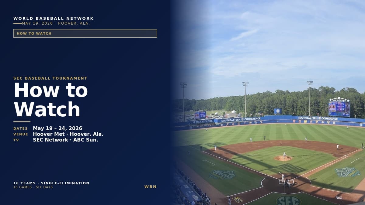 How to Watch the 2026 SEC Baseball Tournament: TV, Streaming, Schedule, Bracket