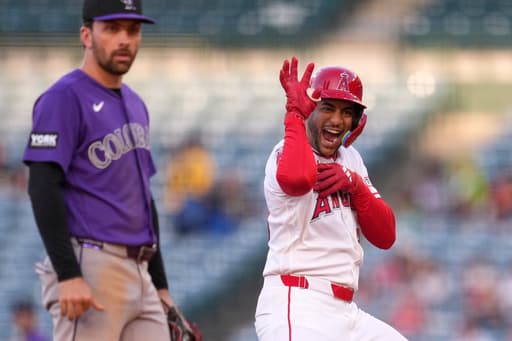 Meckler, Madrigal each have 4 hits in the Angels’ 11-4 win over the Rockies