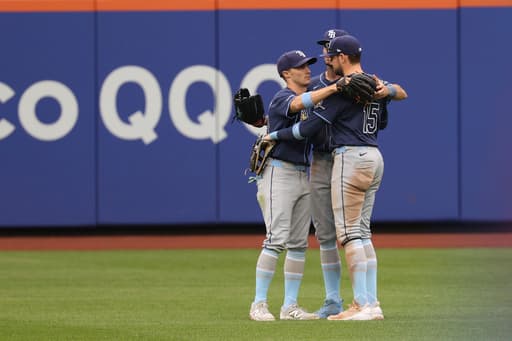 Baz combines on 5-hitter, leads Rays to 9-0 win for first 3-game series sweep of Mets this season