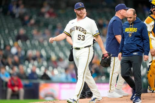 Brewers’ Brandon Woodruff goes on injured list after experiencing velocity drop in his last start