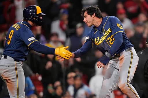 Brewers beat stumbling Red Sox 8-6 behind Mitchell’s tiebreaking single and 3 hits from Yelich