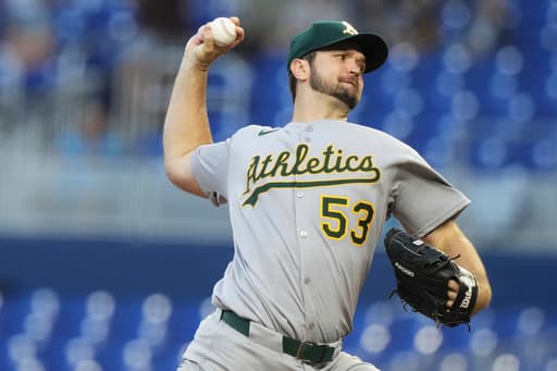 Gunnar Hoglund wins major league debut, leads Athletics to 6-1 win that extends Marlins’ skid to 6