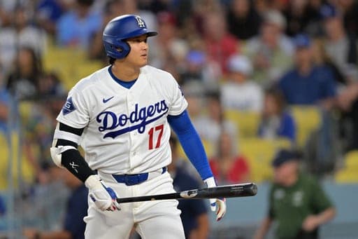Los Angeles Dodgers Shohei Ohtani at bat during a baseball game against the St. Louis Cardinals, Tuesday, Sept. 1, 2026, in Los Angeles. (AP Photo/Jayne Kamin-Oncea) (AP Photo/Jayne Kamin-Oncea)