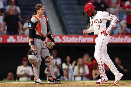Matthew Lugo’s RBI triple for his first major league hit propels Angels past Orioles, 5-2