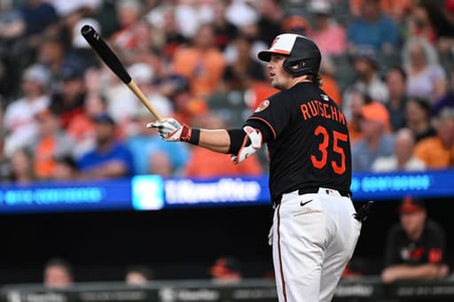 Orioles scratch catcher Adley Rutschman against Yankees because of left abdominal tightness