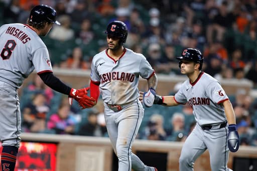 José Ramírez homers and drives in 3 to back Slade Cecconi as Guardians beat Tigers 8-2