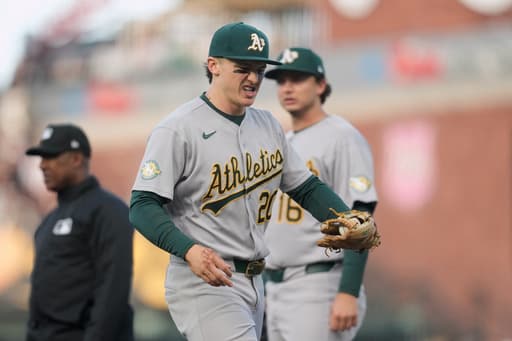 Athletics place Zack Gelof on injured list with hand contusion