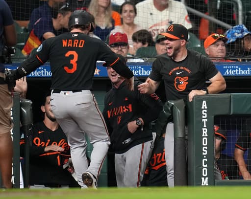Taylor Ward’s 2-run homer in 8th lifts Orioles to 5th straight win, 3-2 over Astros