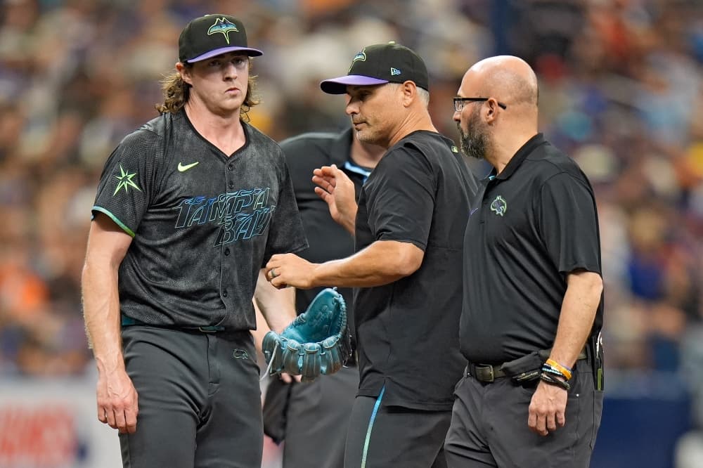 Rays starter Ryan Pepiot likely heading to IL after getting hit on left calf by a 107.5 mph liner