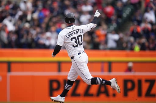 Carpenter homers twice, Flaherty wins in Detroit return, Tigers beat White Sox 7-4 in home opener