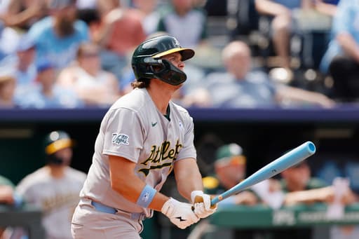 Nick Kurtz hits a solo homer to rally the Athletics to a 3-2 win and sweep of the Royals