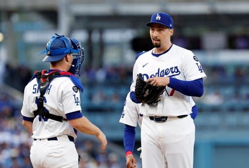 Dodgers LHP Blake Snell expects to be out for 2 weeks while he recovers from shoulder inflammation
