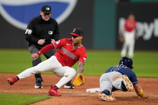 Martinez pitches Rays past Guardians 1-0 for their 6th straight win