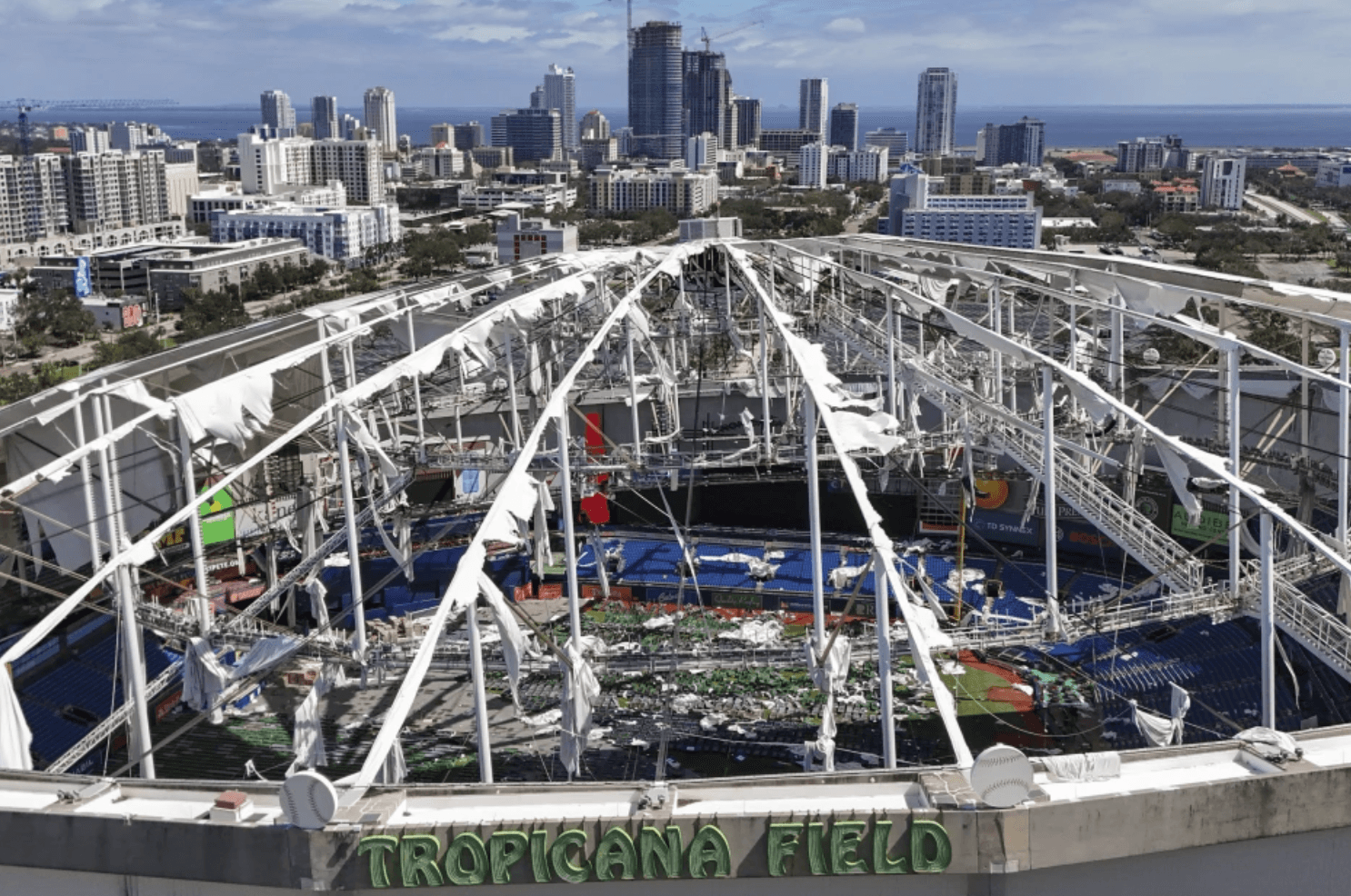 City to spend $22.5M to fix hurricane-damaged Tropicana Field roof, aiming for Rays return in 2026