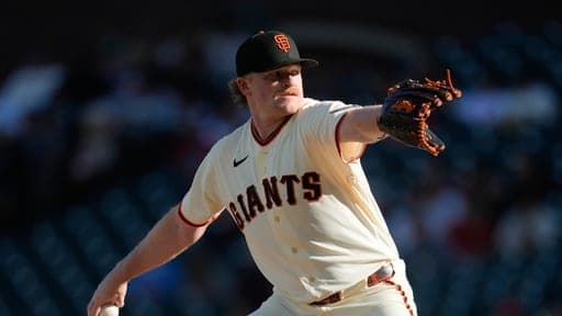San Francisco Giants pitcher Logan Webb throws during a baseball game against the St. Louis Cardinals, Monday, Sept. 7, 2026, in San Francisco. (AP Photo/Jeff Chiu) (AP Photo/Jeff Chiu)