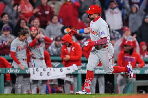 Kyle Schwarber’s MLB-leading 18th homer lifts Phillies past Red Sox 3-1