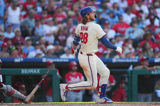 Bohm, Schwarber each hit 2-run homers to power Phillies past Reds, 5-1