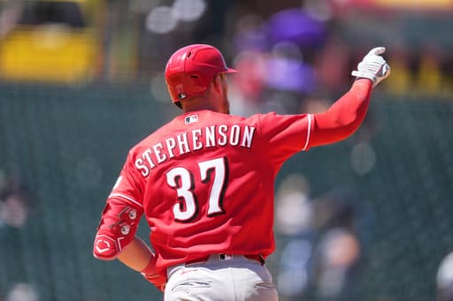 Stephenson goes deep twice, Reds weather 3-homer game from Goodman in 9-6 win over Rockies