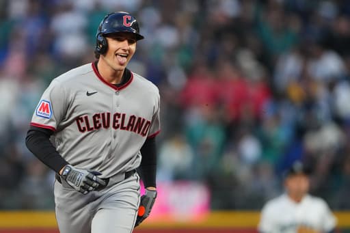 Guardians’ Chase DeLauter homers in 1st regular-season at-bat