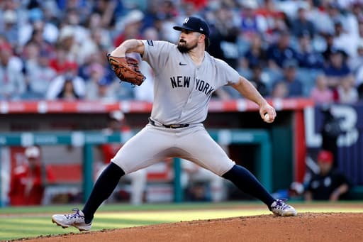 Carlos Rodón throws 7 sharp innings, Devin Williams escapes the 9th in Yankees’ 3-2 win over Angels