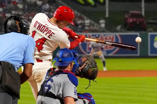 Ohtani pitches into 5th inning and triples, but O’Hoppe spurs Angels past Dodgers 6-5 for sweep