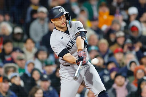 Yankees slugger Giancarlo Stanton (calf) out of lineup vs. Astros and could land on injured list