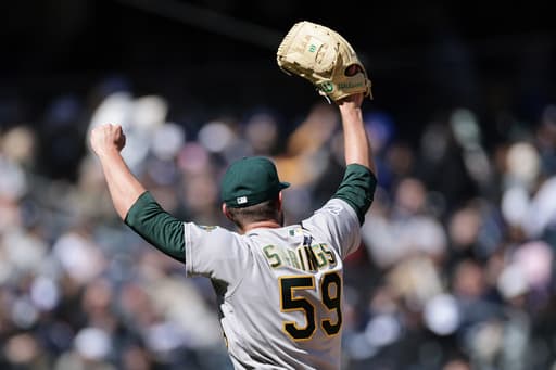 Jeffrey Springs takes no-hitter into seventh, combines on 1-hitter as A’s beat Yankees 1-0