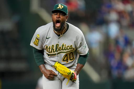 Athletics bust out in 9th with 2-run homer by Rooker and grand slam by Butler, beat Rangers 7-1