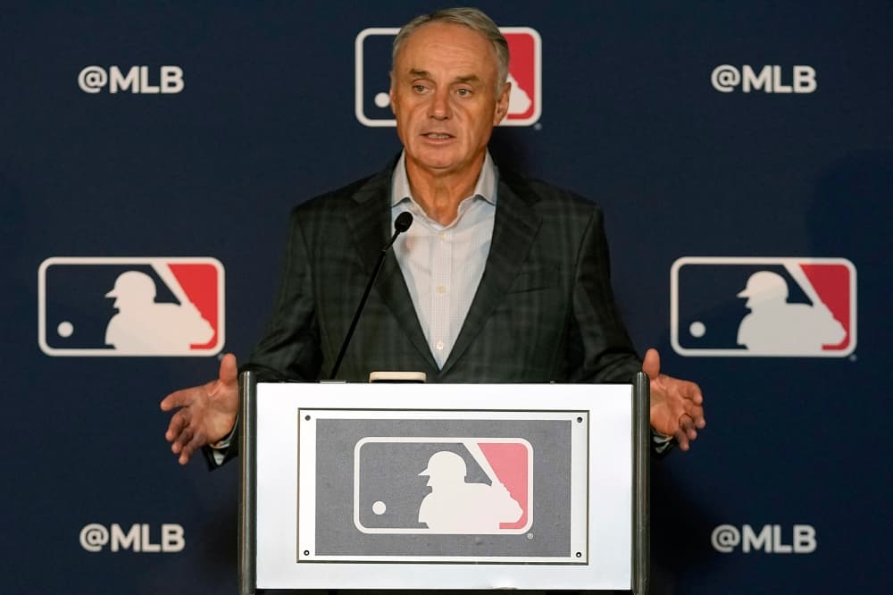 Manfred would be disappointed if A’s Las Vegas ballpark not open by 2028, skeptical of Olympics