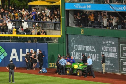 The 20-year-old man who fell to the warning track at a Pirates game is awake