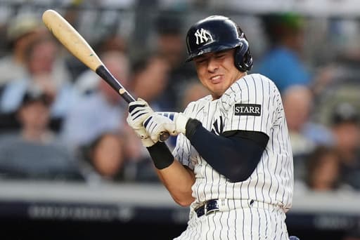 Yankees’ Anthony Volpe stiff and sore when hit on elbow by pitch, but scans negative for break