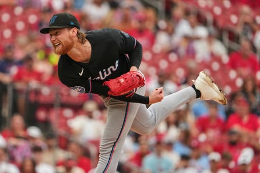 Max Meyer leads the Marlins to a 4-0 win over the Cardinals to improve his record to 9-0